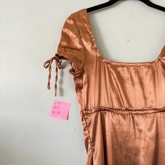 Tiger Mist Satin Cap Sleeve Bodycon Dress Size Small - Picture 9 of 9